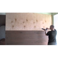 Укладка ламината на стену, со сложным рельефом