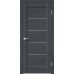 Полотно SoftTouch PREMIER 1 со стеклом без притвора (Ясень графит структурный, 700х2000, LR, б/врезки замка и петель, стекло Мателюкс)