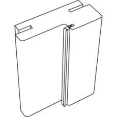 Дверная стойка SoftTouch 80х38х2100 (для дверей б/притвора) телескоп 44 (Ясень грей структурный, с уплот.)