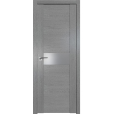 Дверь Грувд Серый № 2.05 XN матовое серебро 2000*800