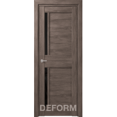 Дверное полотно DEFORM D17 ПО 35*800*2000 (Дуб шале Графит Черный лакобель)
