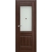 Дверь Орех Сиена №2 Х стекло узор матовое 2000*800 с коричневым фьюзингом