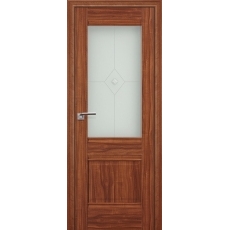 Дверь Орех АМАРИ №2 Х стекло узор матовое с прозрачным фьюзингом 2000*800