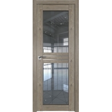 Дверь Каштан темный №2.56 XN стекло прозрачное 2000*800 AL