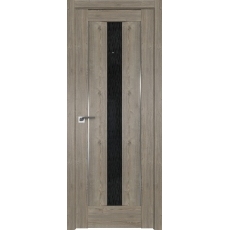 Дверь Каштан тёмный №2.48 XN стекло дождь черный 2000*800