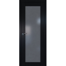Дверь Черный матовый №2.19 U стекло графит 2000*800
