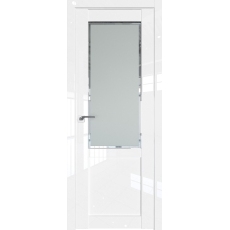 Дверь Белый люкс №2.17 L стекло square матовое 2000*800