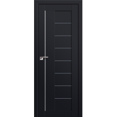 Дверь Черный матовый №17U AL 2000*800 стекло графит