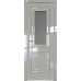 Дверь Галька люкс № 28 L стекло графит 2000*800 серебро