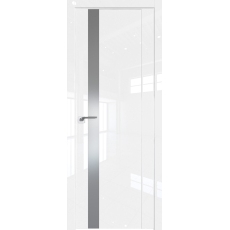Дверь Белый люкс №62 L матовое серебро 2000*800