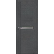 Дверь Грувд серый №2.01 XN матовое серебро 2000*800