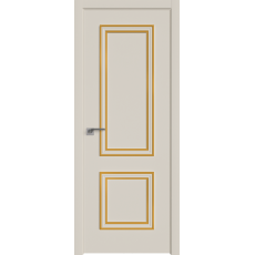 Дверь Магнолия сатинат № 52 Е 2000*800, багет золото глянец, кромка ABS c 4-х сторон в цвет