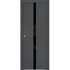 Дверь Грувд серый №2.04 XN черный лак 2000*800