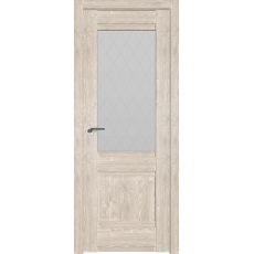Дверь Каштан светлый №2 XN стекло ромб 2000*800
