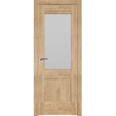 Дверь Каштан натуральный №2 XN стекло ромб 2000*800