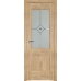 Дверь Каштан натуральный №2 XN стекло матовое узор с прозрачным фьюзингом 2000*800