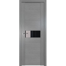 Дверь Грувд серый №2.05 XN черный лак 2000*800