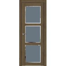 Дверь Дуб салинас тёмный №2.13 XN стекло square графит 2000*800