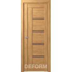 Дверное полотно DEFORM D18 ПО 35х800х2000 (Дуб Шале Натуральный Черный лакобель)