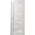 Дверное полотно DEFORM D4 ПО 35х800х2000 (Дуб Шале Снежный Белый лакобель)