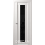 Дверное полотно DEFORM D14 ПО 35х800х2000 (Дуб Шале Снежный Черный лакобель)