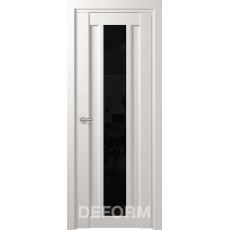 Дверное полотно DEFORM D14 ПО 35х800х2000 (Дуб Шале Снежный Черный лакобель)