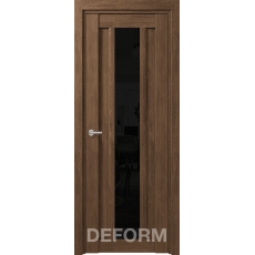 Дверное полотно DEFORM D14 ПО 35*800*2000 (Дуб шале корица Черный лакобель)