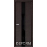 Дверное полотно DEFORM H4 ПО 40х800х2000 (Дуб французский ТЕМНЫЙ Черный лакобель)