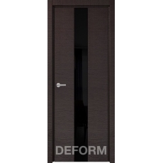 Дверное полотно DEFORM H4 ПО 40х800х2000 (Дуб французский ТЕМНЫЙ Черный лакобель)