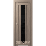 Дверное полотно DEFORM D14 ПО 35х800х2000 (Дуб Шале Седой Черный лакобель)