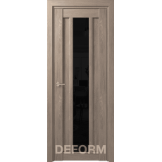 Дверное полотно DEFORM D14 ПО 35х800х2000 (Дуб Шале Седой Черный лакобель)