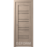 Дверное полотно DEFORM D15 ПО 35х800х2000 (Дуб Шале Седой Черный лакобель)