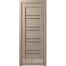Дверное полотно DEFORM D15 ПО 35х800х2000 (Дуб Шале Седой Черный лакобель)