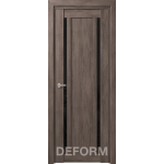 Дверное полотно DEFORM D13 ПО 35х800х2000 (Дуб Шале Графит Черный лакобель)