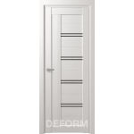 Дверное полотно DEFORM D18 ПО 35х800х2000 (Дуб Шале Снежный Черный лакобель)