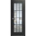 Дверь Черный матовый №102 U стекло прозрачное 2000*800