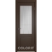 К1 COLORIT ДО мателюкс матовое с фрезеровкой решетка 800*2000 Шоколад эмаль