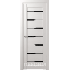 Дверное полотно DEFORM D4 ПО 35х800х2000 (Дуб Шале Снежный Черный лакобель)