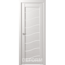 Дверное полотно DEFORM D2 ПО 35*800*2000 (Дуб шале снежный Белый лакобель)