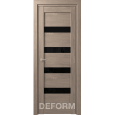 Дверное полотно DEFORM D16 ПО 35х800х2000 (Дуб Шале Седой Черный лакобель)