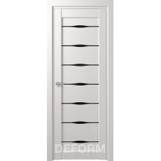 Дверное полотно DEFORM D3 ПО 35х800х2000 (Дуб Шале Снежный Черный лакобель)
