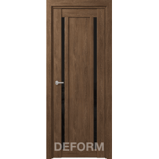 Дверное полотно DEFORM D13 ПО 35х800х2000 (Дуб Шале Корица Черный лакобель)