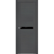 Дверь Грувд серый №2.01 XN черный лак 2000*800