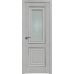 Дверь Пекан белый №28 X стекло узор 2000*800 молдинг Серебро