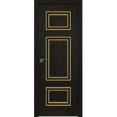 Дверь Дарк браун №56 ZN 2000*800 багет золото глянец, кромка ABS c 4-х сторон в цвет
