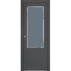 Дверь Грувд серый №2.17XN стекло square графит 2000*800