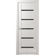 Дверное полотно DEFORM D11 ПО 35х800х2000 (Дуб Шале Снежный Черный лакобель)