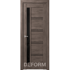 Дверное полотно DEFORM D19 ПО 35х800х2000 (Дуб Шале Графит Черный лакобель)