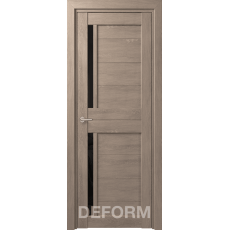Дверное полотно DEFORM D17 ПО 35*800*2000 (Дуб шале Седой Черный лакобель)