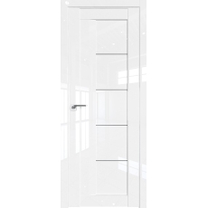 Дверь Белый люкс №17L стекло графит 2000*800